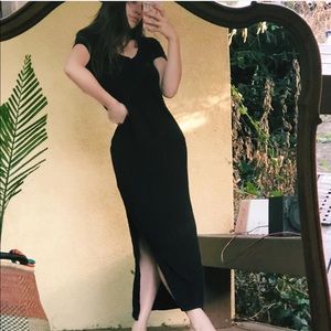 Black maxi dress